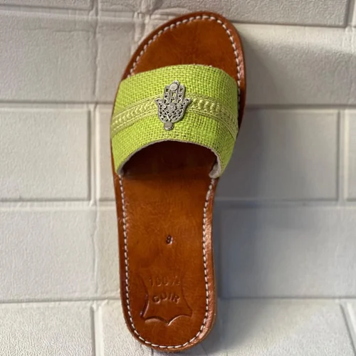 Women’s Turquoise Hamsa Moroccan Leather Sandals