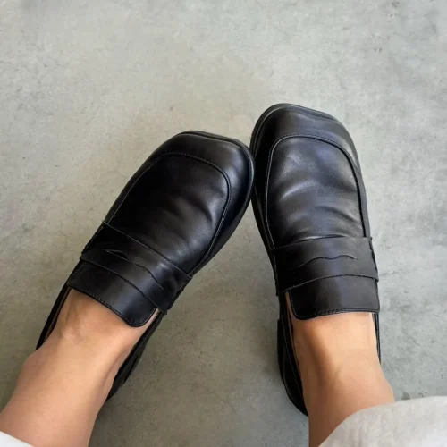 Women S Leather Suede Loafers Handmade Anatomical Flats