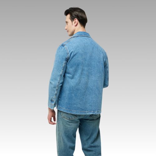 Men's Denim Trucker Jacket: Blue Or Black Jeans