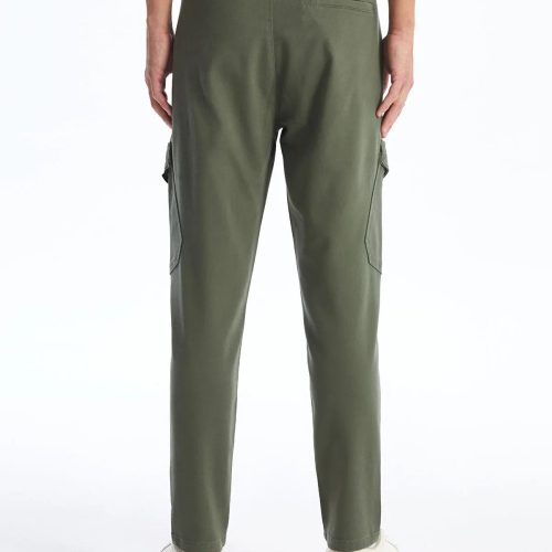 Men's Elastic Waist Cargo Pants: Durable Cotton Blend