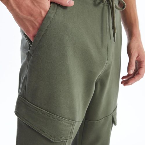 Men's Elastic Waist Cargo Pants: Durable Cotton Blend