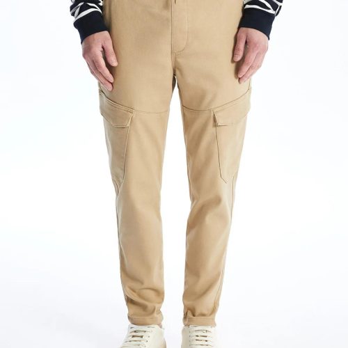 Men's Elastic Waist Cargo Pants: Durable Cotton Blend