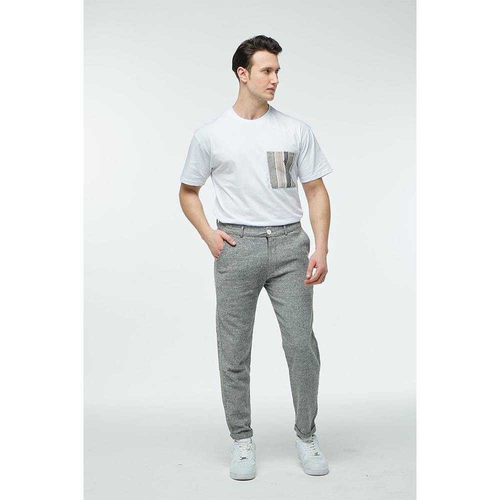 Men's Casual Chino Trousers: Double Leg Pants