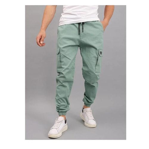 Men's Cotton Cargo Pants: Relaxed Fit Tactical Joggers
