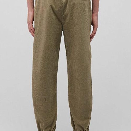 Men's Brown Corduroy Jogger Pants: Loose Fit Cotton