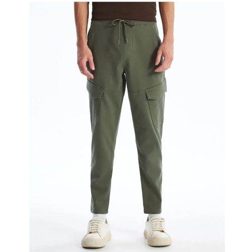 Men's Elastic Waist Cargo Pants: Durable Cotton Blend