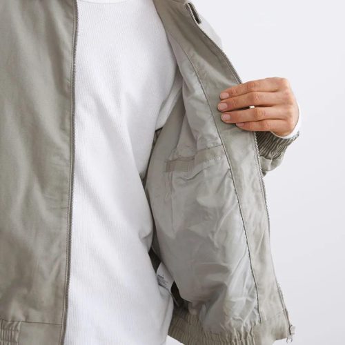 Men's Cotton Bomber Jacket: Lightweight Windbreaker Elastic Cuffs