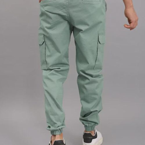 Men's Cotton Cargo Pants: Relaxed Fit Tactical Joggers