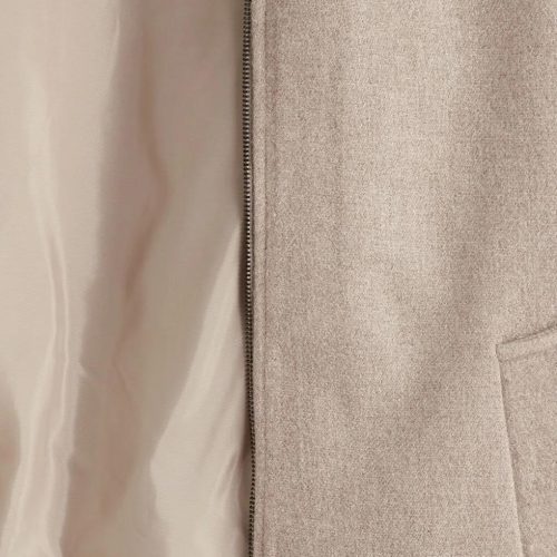 Men's Beige Wool Blend Jacket Minimalist Winter Coat