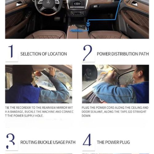 🔥 Best Seller | 1080p Triple Lens Wifi Dash Cam – 3 Channel Car Camera With Mobile App Connection