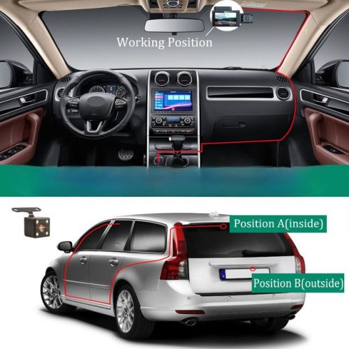 🔥 Best Seller | 1080p Triple Lens Wifi Dash Cam – 3 Channel Car Camera With Mobile App Connection