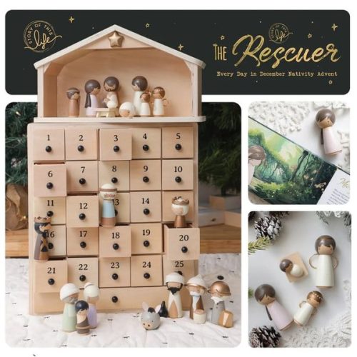 Last Day 50 Off- The Rescuer Nativity Advent Calendar