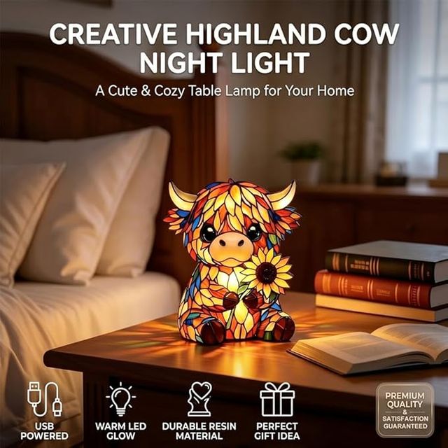 🐂memorial Day 50% Off🌻creative Highland Cow Led Night Light