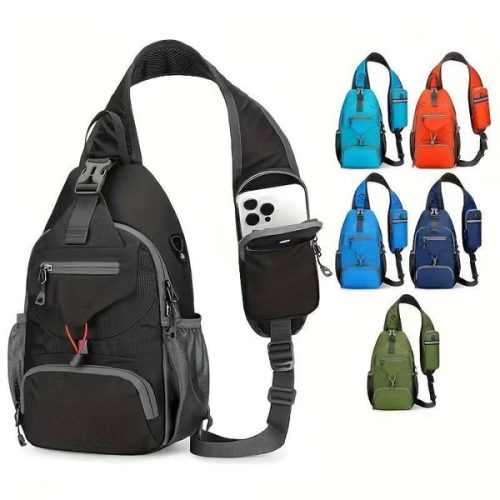 Packable Small Crossbody Sling Backpack With Side Pouch - Perfect For Hiking