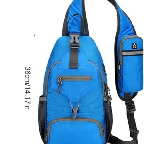 Packable Small Crossbody Sling Backpack With Side Pouch - Perfect For Hiking