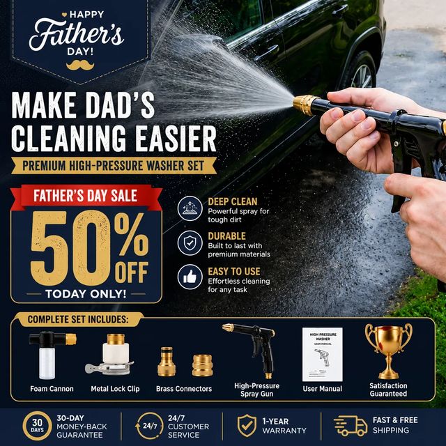 🎁father’s Day 50% Off👨‍🎤💦high-pressure Cleaning Nozzle Set